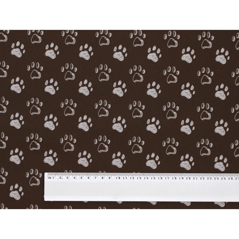 Polyester fabric premium 600d*300d waterproof pvc-d covered brown in foot 146 cm 50 mb