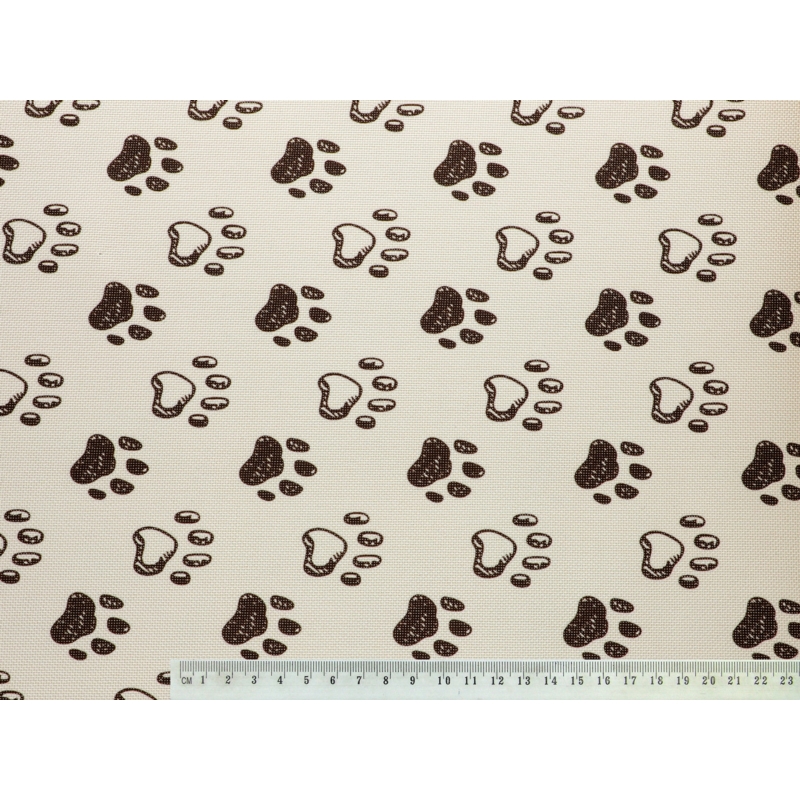 Polyester fabric premium 600d*300d waterproof pvc-d covered&nbspbeige in  foot  146  cm 50 mb