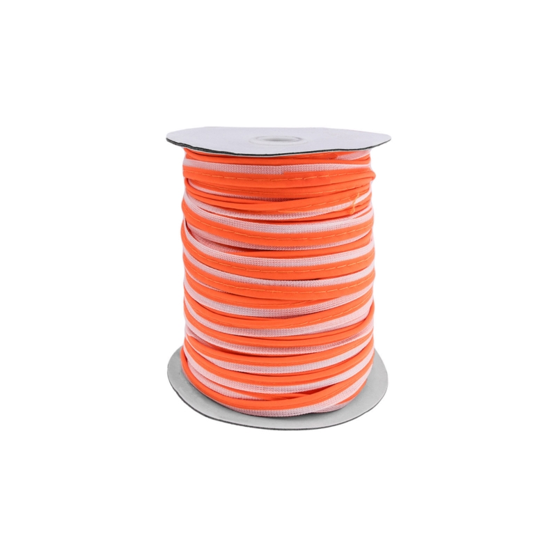 Reflective piping tape orange-white 100 mb