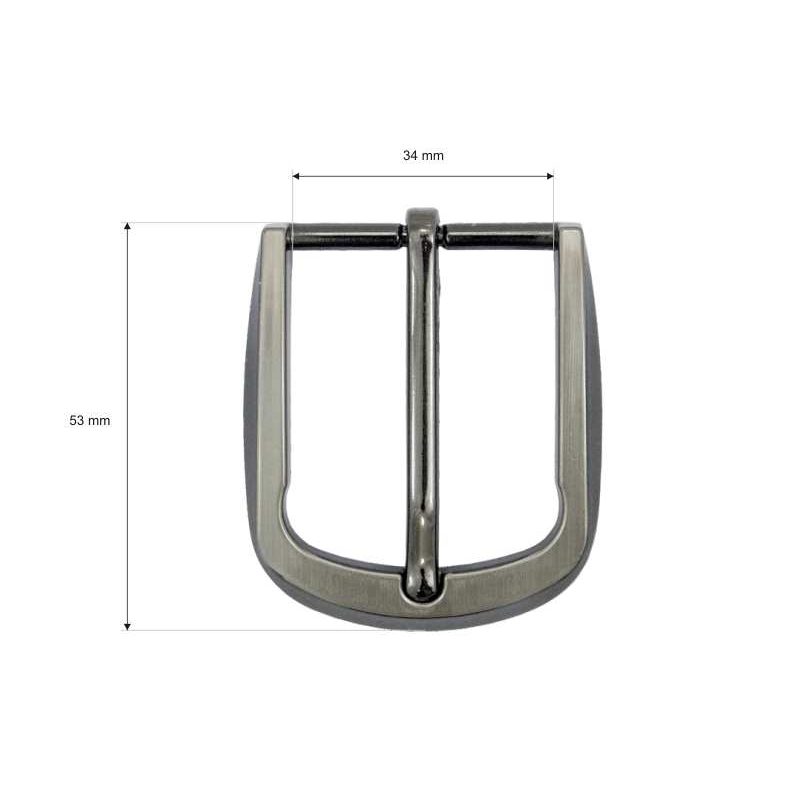 Metal belt buckle 35 mm zk020 nickel cast 10 pcs