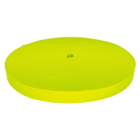 Taśma smyczowa poliestrowa 25 mm/0,9 mm żółty neon (1003)