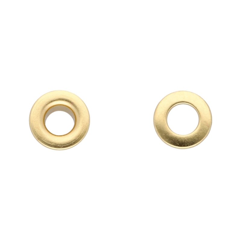 STAINLESS  METAL EYELET WITH GROMMET 8/17/7,5 MM GOLD 100 PCS