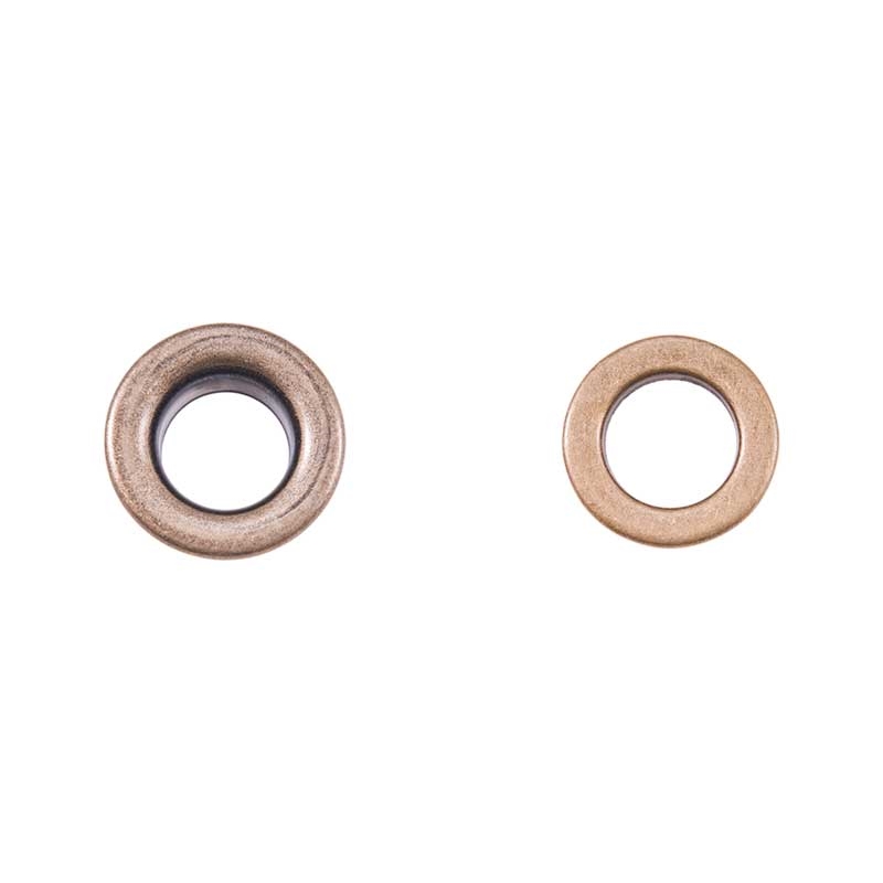 STAINLESS  METAL EYELET WITH GROMMET 9,5/21/7 MM OLD GOLD 100 PCS