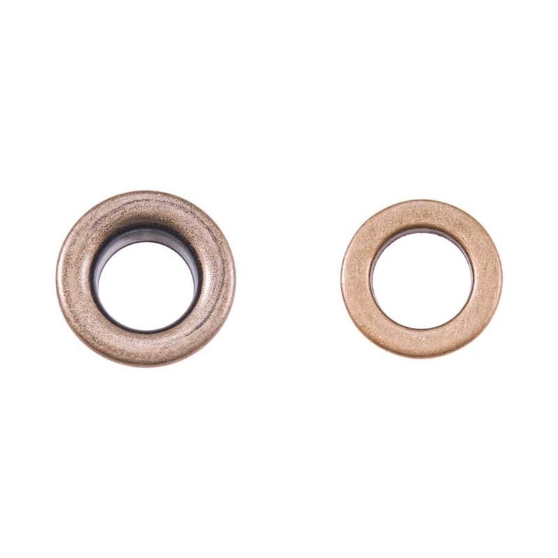 STAINLESS  METAL EYELET WITH GROMMET 13,5/25/8 MM OLD GOLD 100 PCS