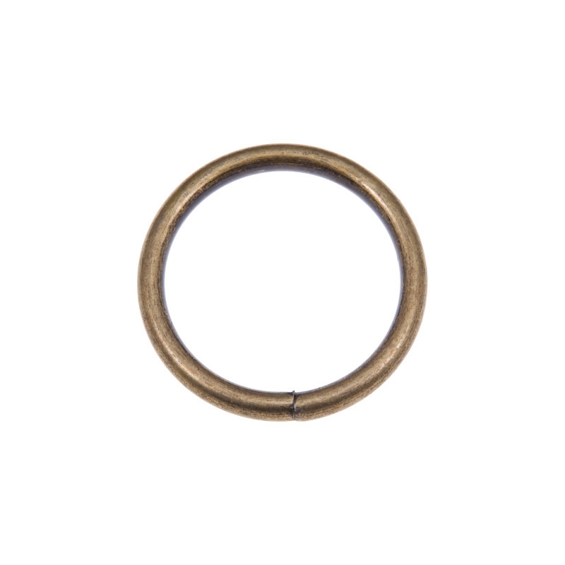 METAL RING 40/5 MM OLD  GOLD WIRE 100 PCS