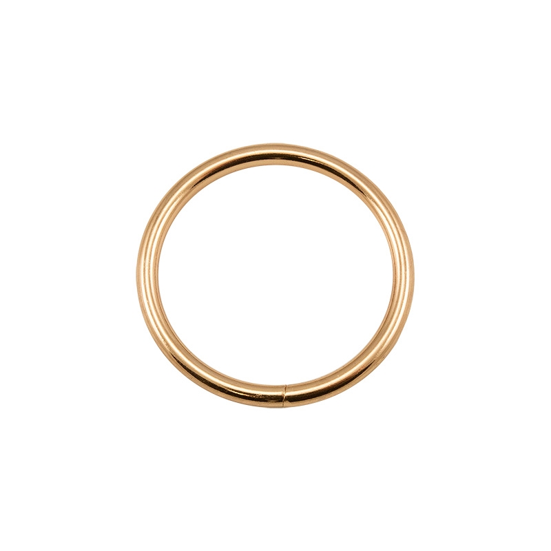 METAL    RING 40/4 MM LIGHT GOLD WIRE 100  PCS