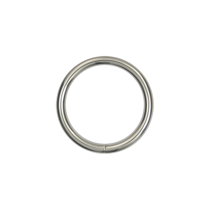 EXTRA  SHINING METAL RING 38/5 MM GLOSSY NICKEL WIRE 100 PCS