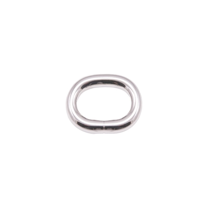 METAL RING (OVAL) 26/16/5 MM GLOSSY  NICKEL   WIRE  100 PCS