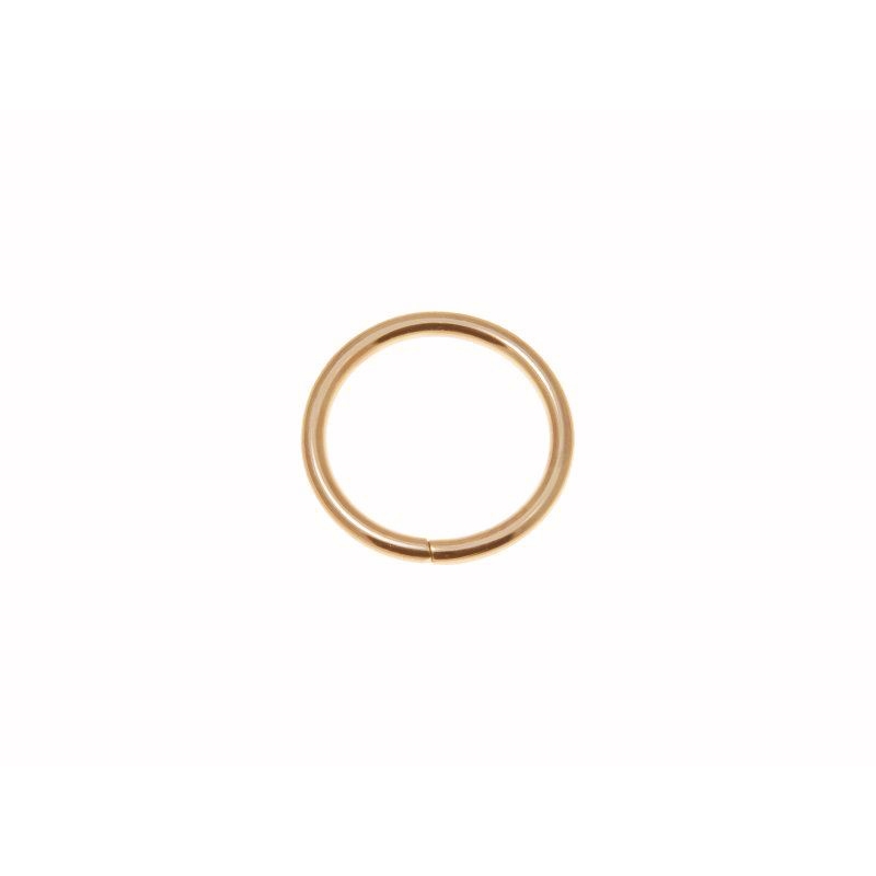 METAL  RING 25/3 MM  LIGHT GOLD WIRE 100  PCS