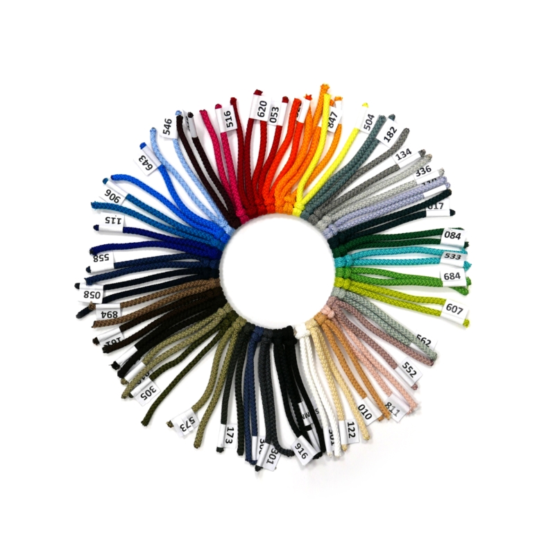 Katalog kolorów sznurków poliestrowych 5,5 mm zestaw II