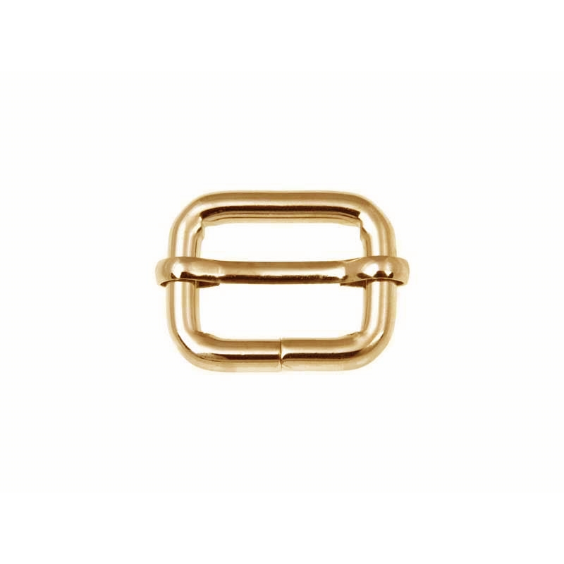 EXTRA SHINING METAL SLIDE BUCKLE 27/20/6 MM GOLD WIRE  1 PCS