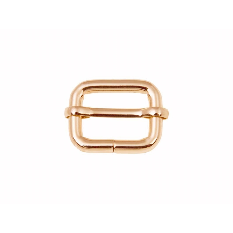 EXTRA SHINING METAL SLIDE  BUCKLE 25/20/5 MM  LIGHT GOLD WIRE 1 PCS