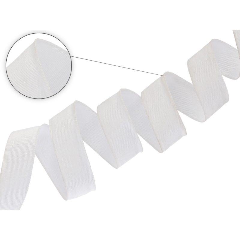 Polyester-Einfassband  25  mm Weiß (501) - Zweite Kategorie