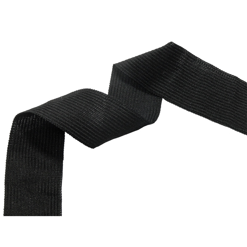 Knitted twill tape 20 mm black (580)