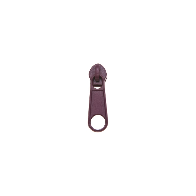 SLIDER FOR NYLON ZIPPER TAPES WITH  CORD 3 NON LOCK MAROON 100/500 PCS