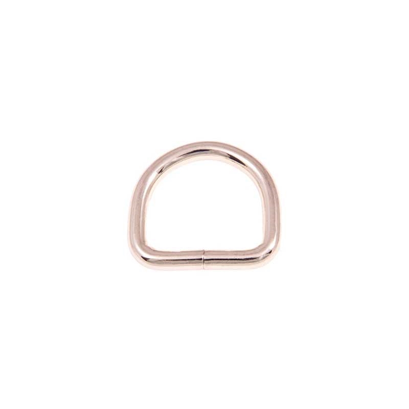 EXTRA SHINING METAL D-RING 28/25/5 MM LIGHT GOLD WIRE 1 PCS