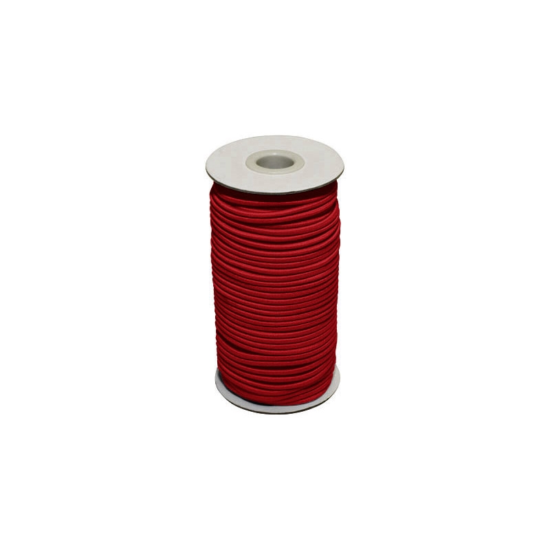 ELASTIC CORD 2 MM DARK RED 171/2 POLYESTER 50   MB