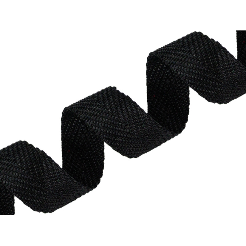 Herringbone twill tape 25 mm/1,35 mm (580) black