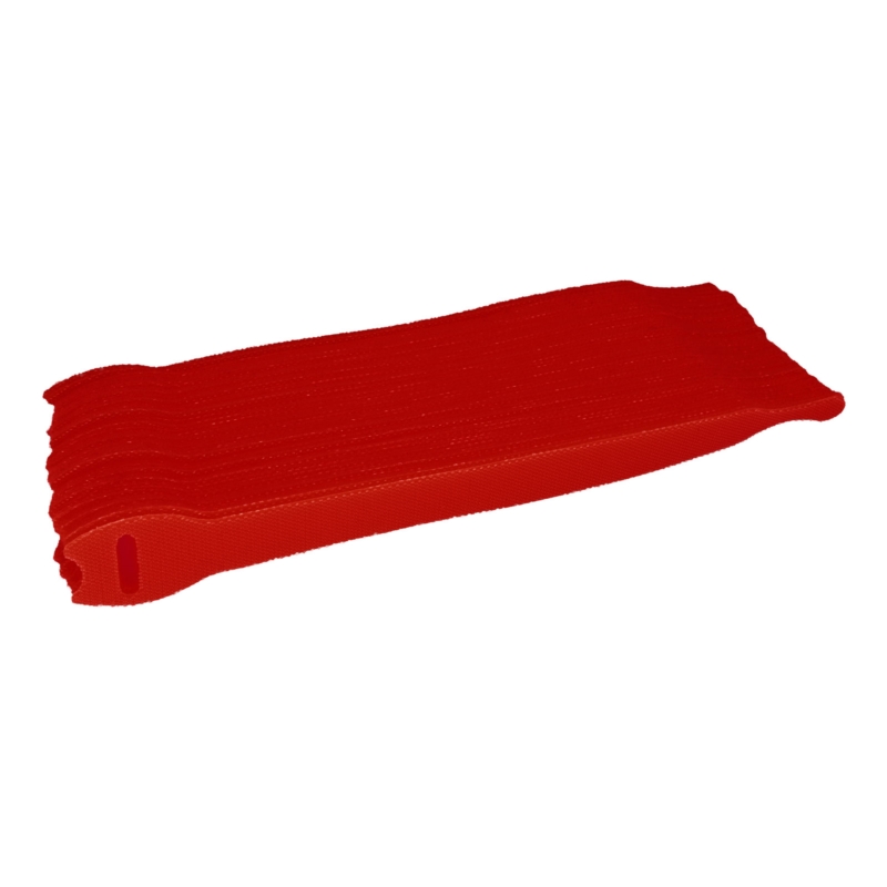 HOOK AND LOOP TAPE BAND 200/12 MM RED  620 50  PCS