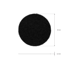 Kółka rzep z klejem samoprzylepne 4,5 cm czarne PES/nylon pętelka