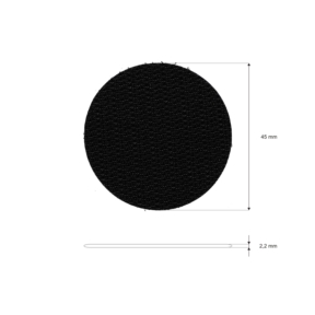 Kółka rzep z klejem samoprzylepne 4,5 cm czarne 100% nylon haczyk