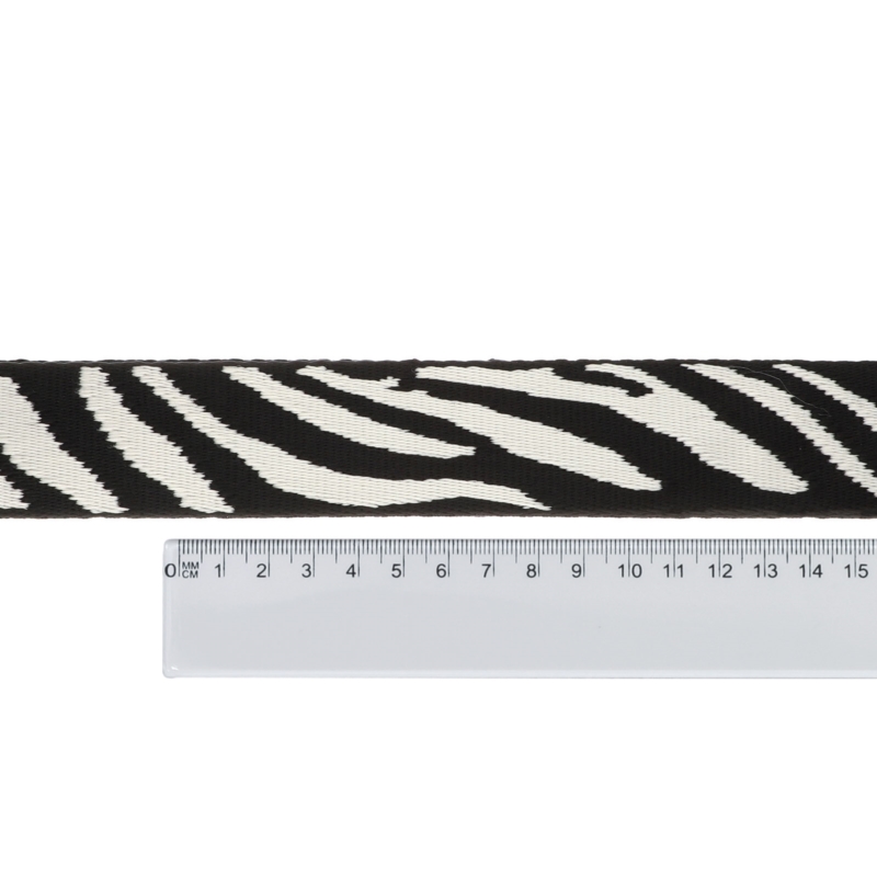 Polycotton tragband 38 mm/1,65 mm (+/- 5%) zebra 50 yd