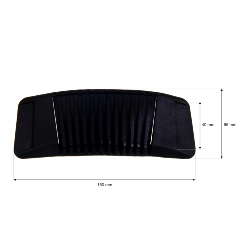 Plastic shoulder pad 40/150 mm kacper black 50 pcs