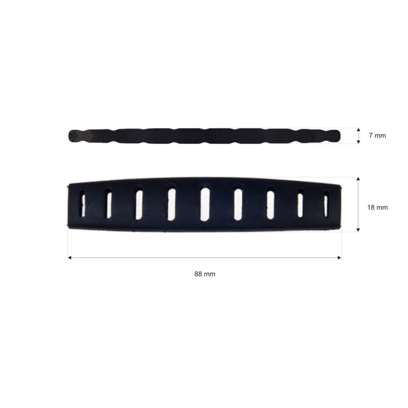 Plastic handle 18/88 mm black 100 pcs