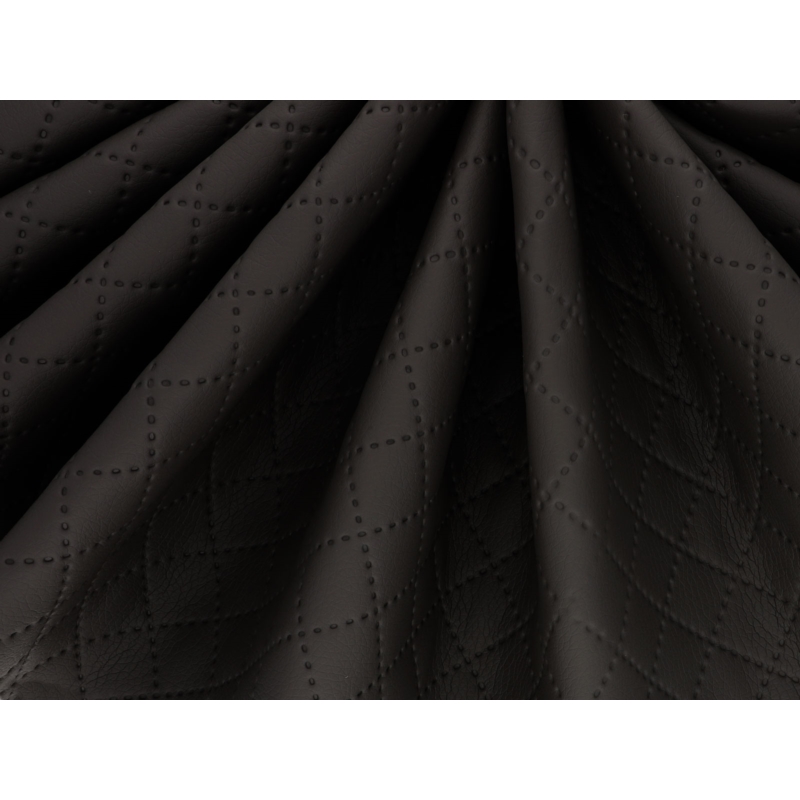 IMITATION QUILTED LEATHER STARS BLACK 140 CM 1 MB
