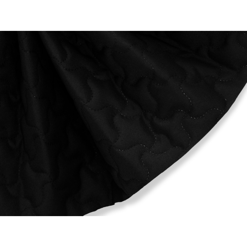 Quilted polyester fabric Oxford 600d pu*2 waterproof (580) black 160 cm 25 mb