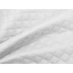 Tkanina Oxford pikowana wodoodporna karo (501) biała 25 mb