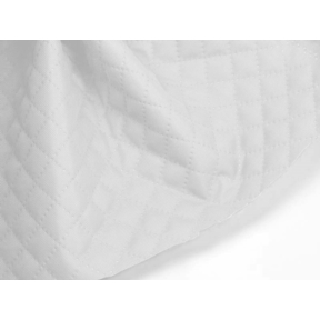 Tkanina Oxford pikowana wodoodporna karo (501) biała 25 mb