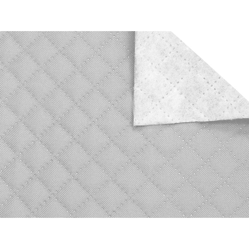 Quilted  polyester fabric Oxford 600d pu*2 waterproof karo (501) white 160 cm 1 mb