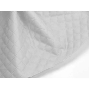 Tkanina Oxford pikowana wodoodporna karo (501) biała