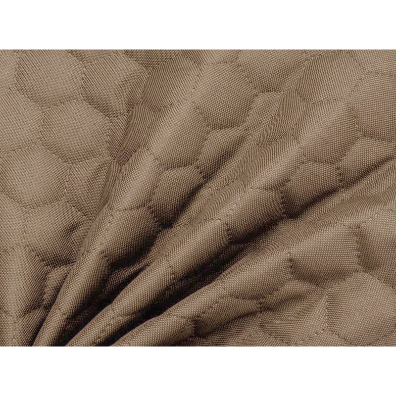 Quilted polyester fabric Oxford 600d pu*2 waterproof honeycomb (894) dark beige   160 cm 25 mb