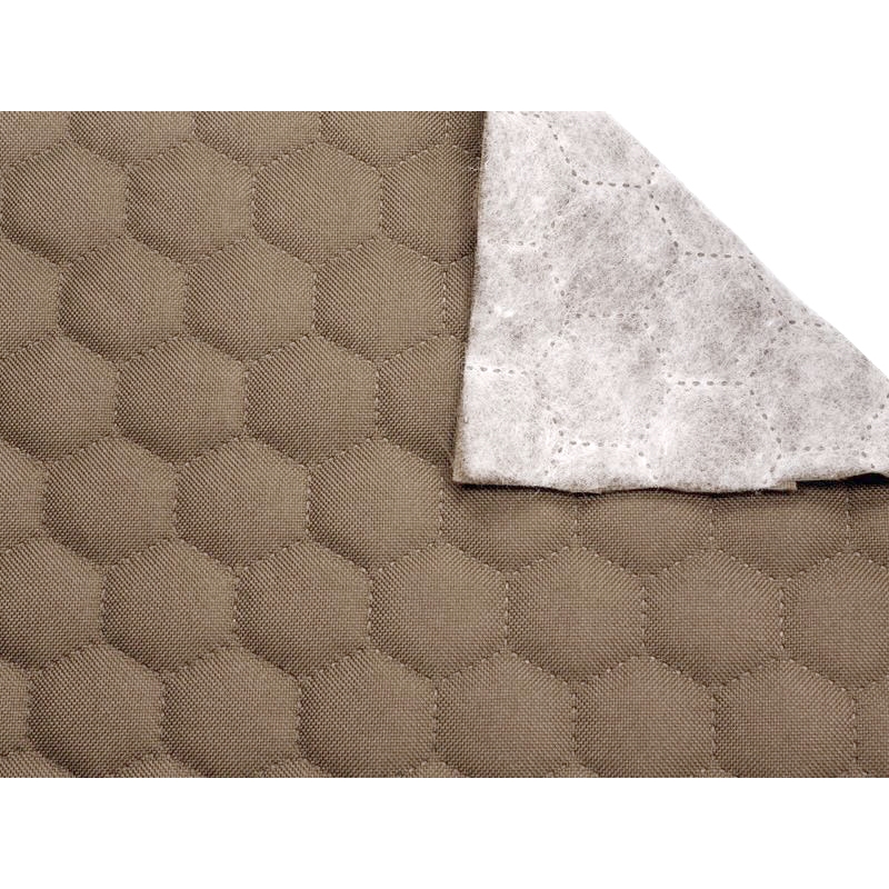 Quilted polyester fabric Oxford 600d pu*2 waterproof honeycomb (894) dark beige 160  cm