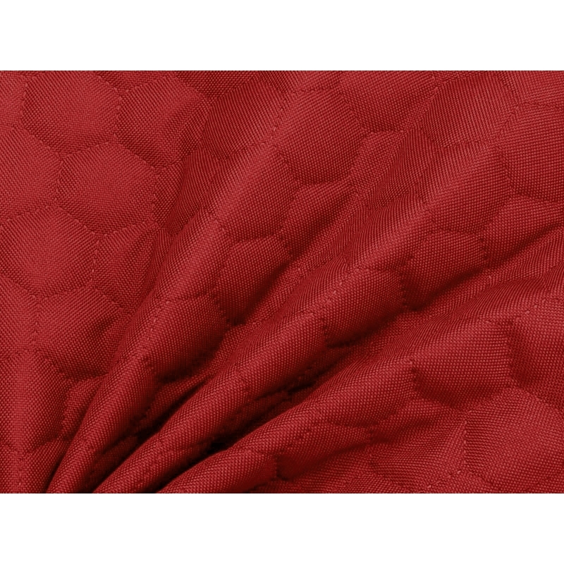 QUILTED   POLYESTER FABRIC OXFORD 600D PU*2 WATERPROOF HONEYCOMB (620) RED 160  CM  1  MB