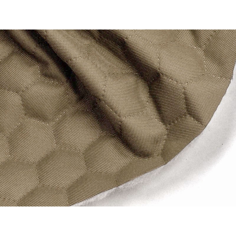 Polyester-steppstoff 600d pu-beschichtet bienenwabe (573)&nbspbeige 160 cm 25 lm