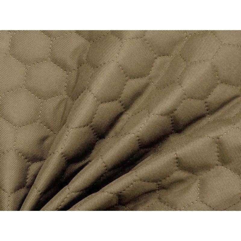 Quilted polyester fabric Oxford 600d pu*2 waterproof honeycomb (573) beige 160 cm 25 mb