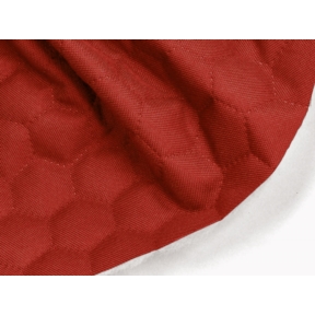 Tkanina Oxford pikowana wodoodporna plastry miodu (620) czerwona 25 mb