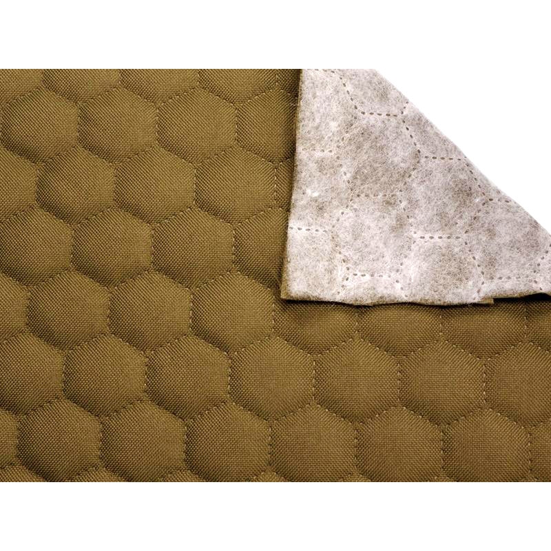 Quilted polyester fabric Oxford 600d pu*2 waterproof honeycomb (508) light brown 160 cm mb