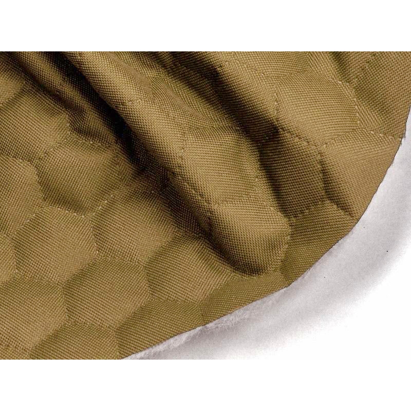 Quilted polyester fabric Oxford 600d pu*2 waterproof honeycomb (508) light brown 160 cm mb