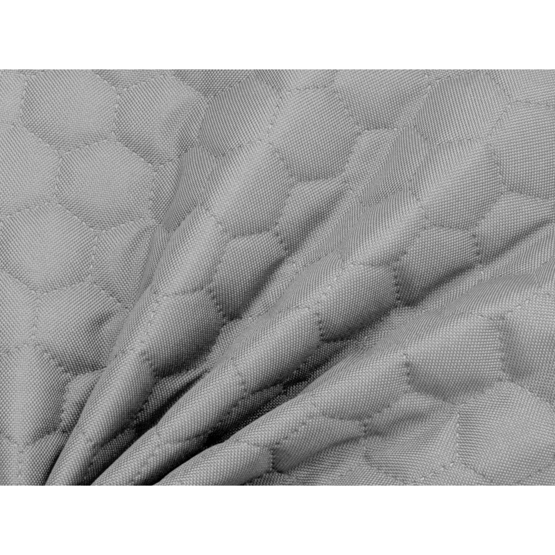 Polyester-steppstoff 600d pu-beschichtet bienenwabe hellgrau 160 cm 25 lm