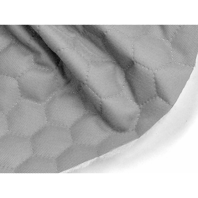 Quilted   polyester fabric Oxford 600d pu*2 waterproof honeycomb  (336) light grey 160 cm   1 mb