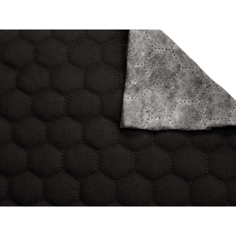 Quilted  polyester fabric Oxford 600d pu*2 waterproof honeycomb (306) dark grey 160 cm 25  mb