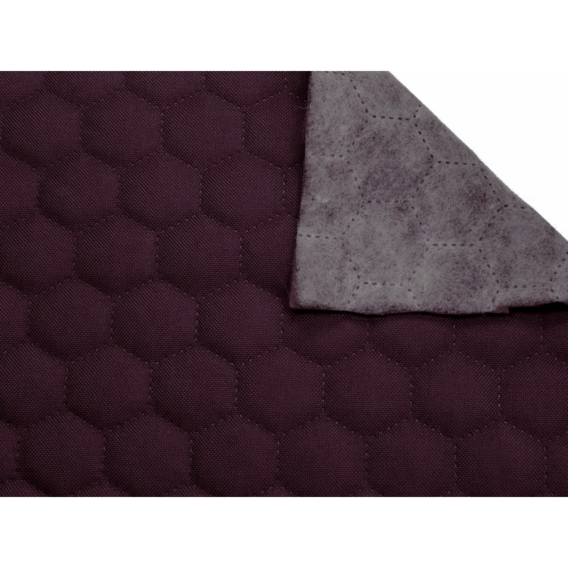 Quilted  polyester fabric Oxford 600d pu*2 waterproof honeycomb (174) dark violet 160 cm  25 mb