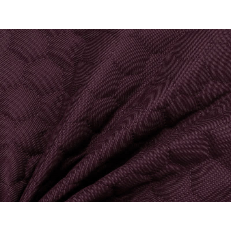Quilted  polyester fabric Oxford 600d pu*2 waterproof honeycomb (174) dark violet 160 cm  25 mb