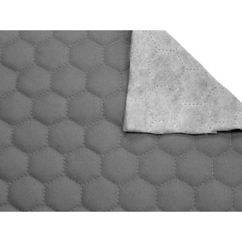 Quilted polyester fabric Oxford 600d pu*2 waterproof honeycomb (134) grey 160 cm 25 mb