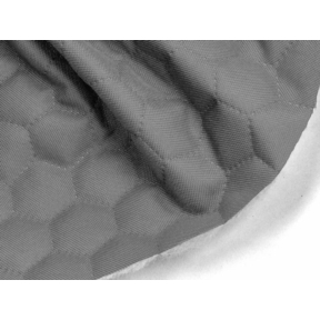 Tkanina Oxford pikowana wodoodporna plastry miodu (134) szara 25 mb