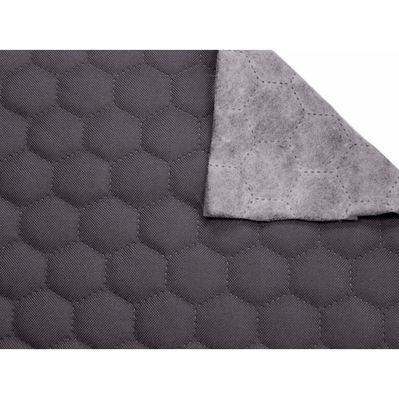 Quilted polyester fabric Oxford 600d pu*2 waterproof honeycomb (155) grey 160 cm 25 mb